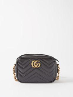 GG Marmont Mini Quilted-leather Cross-body Bag - Womens - Black