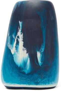 Pebble Large Marbled-resin Vase - Blue Multi