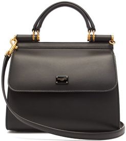 Sicily Medium Leather Bag - Womens - Black