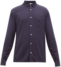 Hampus Crepe Shirt - Mens - Navy