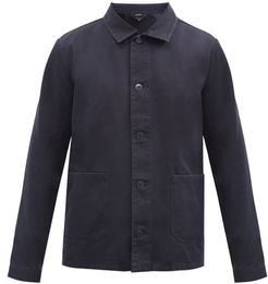 Kerlouan Washed Cotton-gabardine Overshirt - Mens - Black