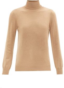 Sandra Roll-neck Merino-wool Sweater - Womens - Beige