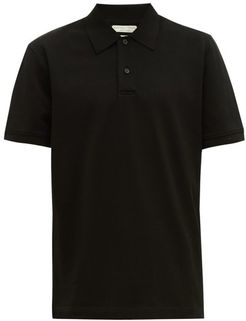 Short-sleeved Cotton-piqué Polo Shirt - Mens - Black