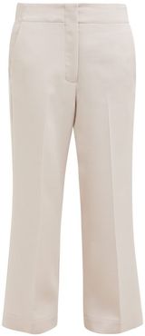 Elasticated-back Wool-blend Trousers - Womens - Pale Pink