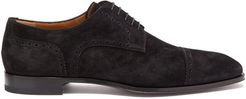 Cousin Charles Suede Derby Shoes - Mens - Black