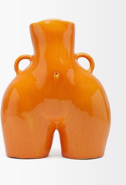 Love Handles Ceramic Vase - Orange