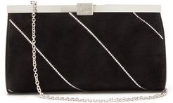 Palmette Crystal-embellished Suede Cross-body Bag - Womens - Black Multi
