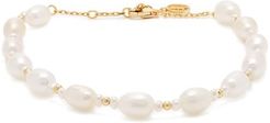 Serpent De Perles Pearl Gold-plated Anklet - Womens - Pearl