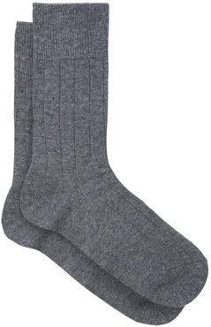 Lhasa Ribbed Socks - Mens - Mid Grey