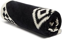 Los Ojos Jacquard-pattern Cotton Beach Towel - Mens - Black