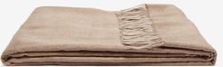 Two-tone Tasselled Silk Blanket - Beige