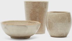 Ceramic Bowl And Tumbler Set - Beige