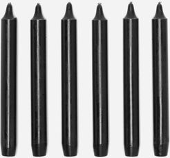 Set Of Six Madeleine Tapered Candles - Black