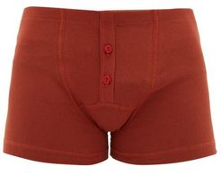 Albar Ribbed Organic Cotton-blend Boxer Briefs - Mens - Red
