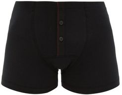 Albar Ribbed Organic Cotton-blend Boxer Briefs - Mens - Black