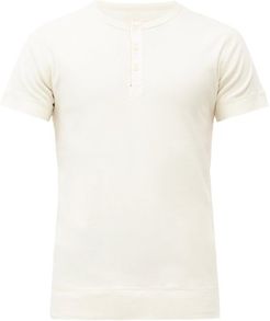 Luzien Organic Cotton-jersey Henley Top - Mens - Cream