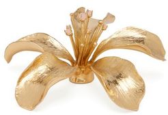 Lily Crystal-centre Flower Ornament - Gold