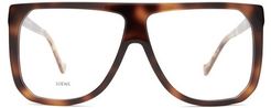Filipa Oversized Flap-top Acetate Glasses - Womens - Tortoiseshell