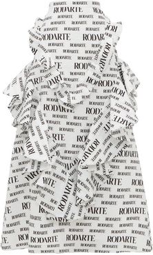 Logo-print Cloqué Maxi Skirt - Womens - White Black