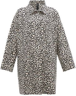 Leopard-print Single-breasted Coat - Womens - Leopard