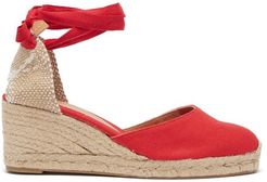 Carina 60 Canvas And Jute Espadrille Wedges - Womens - Red