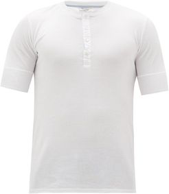 Karl Heinz Short-sleeved Cotton Henley Top - Mens - White