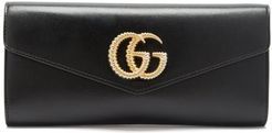 Broadway Gg-logo Leather Clutch Bag - Womens - Black