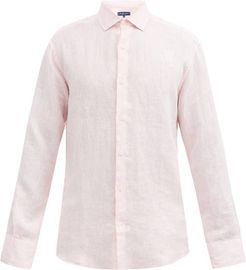 Slubbed-linen Poplin Shirt - Mens - Pink