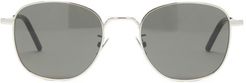 Round Metal Sunglasses - Womens - Silver Multi