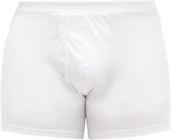 Jack Logo-waistband Stretch-cotton Boxer Briefs - Mens - White