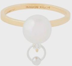 Pearl, Diamond & 18kt Gold Piercing Ring - Womens - Pearl