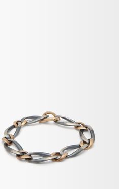 Sterling Silver & Gold Bracelet - Womens - Silver Gold