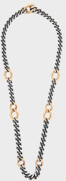Sterling-silver & 18kt Gold Necklace - Womens - Silver Gold
