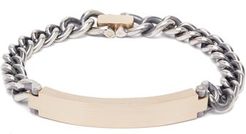 Brushed Gold And Sterling-silver Bracelet - Womens - Silver Gold