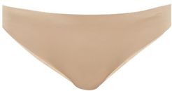 Second Skin Mid-rise Briefs - Womens - Light Nude
