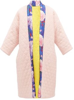 Reversible Matelassé Wool And Silk Coat - Womens - Multi