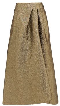 Mulligan Lamé-cloqué Skirt - Womens - Gold