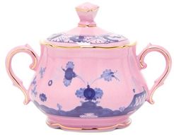 1735 - Oriente Italiano Porcelain Sugar Bowl - Pink Multi