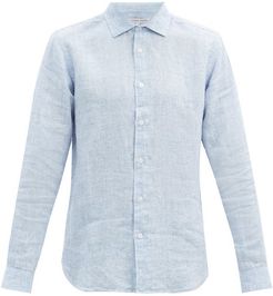 Giles Linen Shirt - Mens - Blue