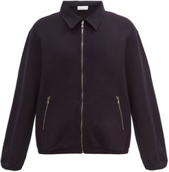 Zip-up Cotton-jersey Jacket - Mens - Navy
