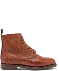Barnwell Pebbled-leather Ankle Boots - Womens - Tan