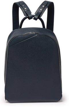 My Logo Grained-leather Backpack - Mens - Navy