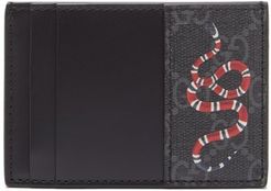 GG Supreme Snake-print Cardholder - Mens - Black