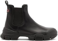 Leon Exaggerated-sole Leather Chelsea Boots - Mens - Black