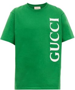 Vertical Logo Cotton T-shirt - Mens - Green