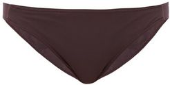 Elasticated-sides Bikini Briefs - Womens - Burgundy