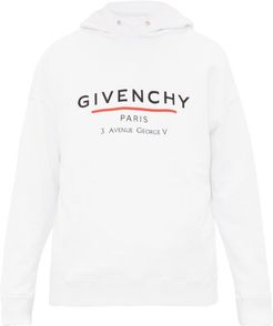 Logo-print Cotton Hooded Sweatshirt - Mens - White