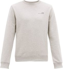 Item Logo-print Cotton-jersey Sweatshirt - Mens - Grey
