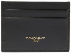 Logo-print Leather Cardholder - Mens - Black