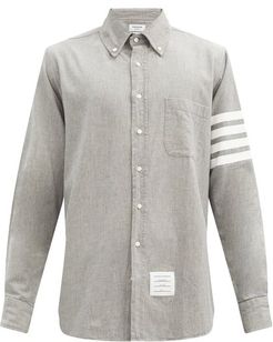 4-bar Cotton-chambray Shirt - Mens - Grey